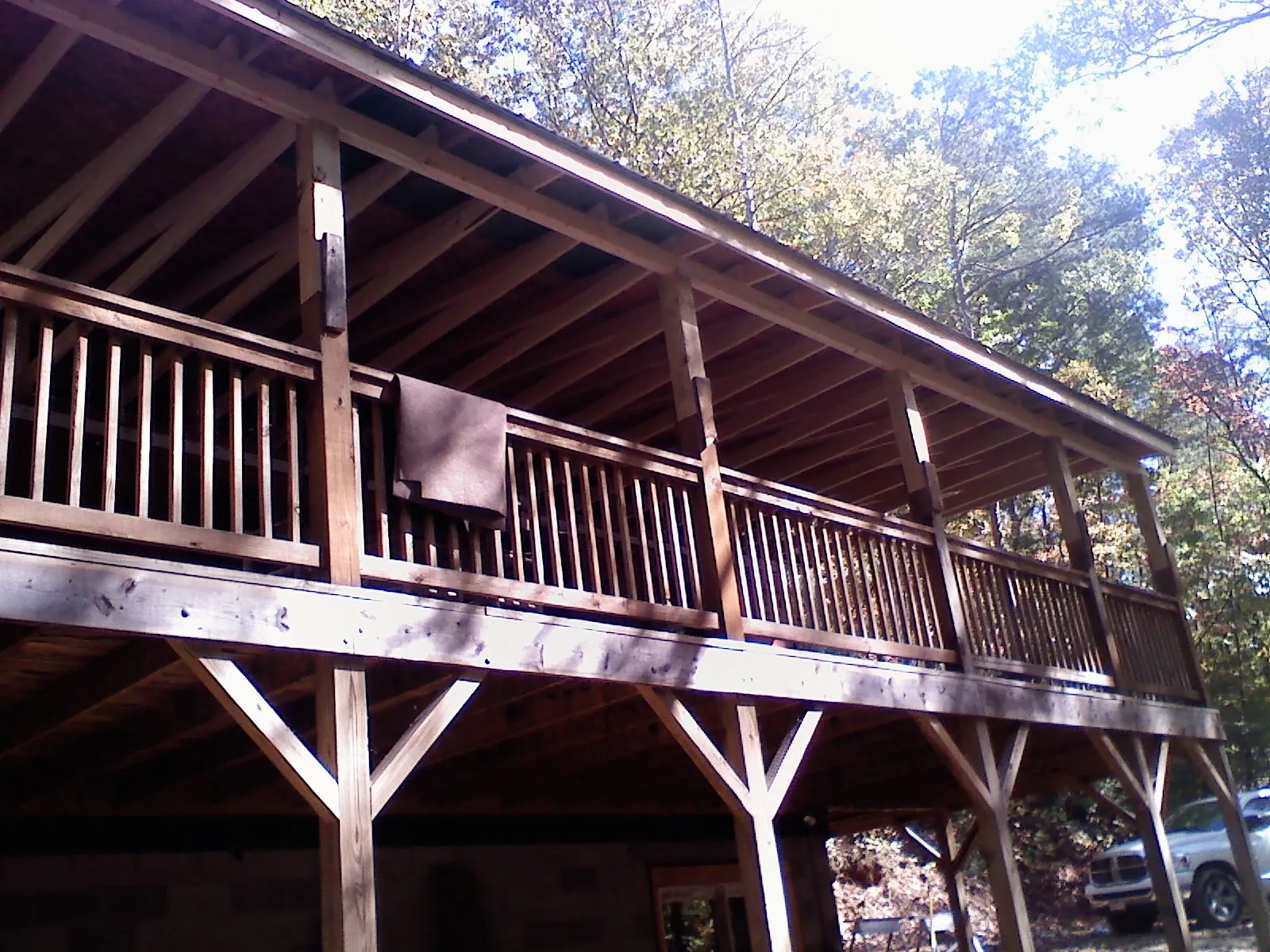Timber framing under a new elevated porch and deck — Roof Leak Repair in Gold Creek by Roofing Brothers